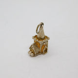 Sterling Silver Opening Church With Wedding Inside Charm Pendant Vintage c1970s