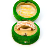 Sterling Silver Rose-Gold Gilt Spinel Crossover Ring Vintage c1970 Size M 1/2