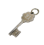 Sterling Silver 21st Birthday Key Charm Pendant Vintage c1970