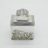 Victorian Sterling Silver Neoclassical Tea Caddy Antique 1892 Birmingham