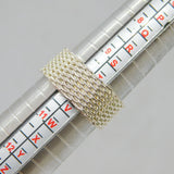 Sterling Silver Mess Band Ring Contemporary c2000 Size U 1/2