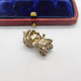 Sterling Silver Traditional Motor Car Charm Pendant Vintage c1970