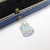 Sterling Silver & Enamel Blackpool Tower Shield Charm Pendant Vintage c1970
