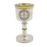 William IV Sterling Silver IHS Travelling Communion Chalice Antique 1835 London