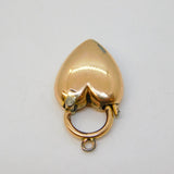 Victorian 9ct Gold Cased Puffy Heart Opening Pendant Charm Antique c1890