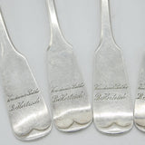 19th Century German White Metal Serving Spoon Set Antique c1880 T.F Gohler