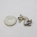 Sterling Silver Stag Deer Charm Pendant Vintage c1970