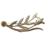 Sterling Silver Floral Spray Studio Style Brooch Pin Contemporary c2000's