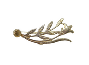 Sterling Silver Floral Spray Studio Style Brooch Pin Contemporary c2000's