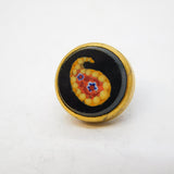 19th Century Rolled Gold Micro-Mosaic Stud Button Antique c1880s