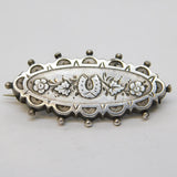 Victorian Sterling Silver Lucky Horseshoe Sweetheart Brooch Antique 1893
