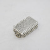 William IV Sterling Silver Lined Pattern Vinaigrette Antique 1832 Birmingham