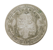 King George V .500 Silver Half Crown Coin Antique 1924 Fair/Fine Condition