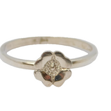 Sterling Silver Daisy Flower Dress Ring Vintage c1970 Size M 1/2