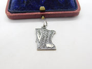Sterling Silver Minnesota State USA Charm Pendant Vintage c1970