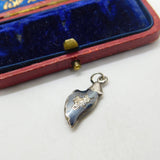 Sterling Silver & Enamel Dancing Goddess Charm Pendant Antique c1920