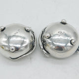 19th Century Chinese Sterling Silver Lizard & Spider Salt Cellars Antique