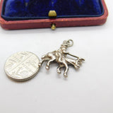 Sterling Silver Man on a Horse Charm Pendant Vintage c1970