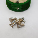 Sterling Silver Farmer with Baskets Charm Pendant Vintage c1970