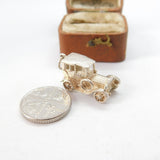 Sterling Silver Motor Car Charm Pendant Vintage c1970