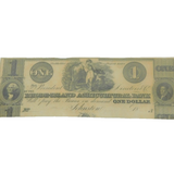 19th Century USA Rhode-Island Agricultural Bank Dollar Note Error Form Antique