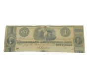 19th Century USA Rhode-Island Agricultural Bank Dollar Note Error Form Antique