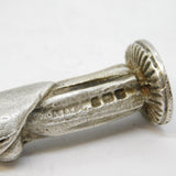 Victorian Cast Sterling Silver Monk Form Intaglio Seal Stamp Antique c1890