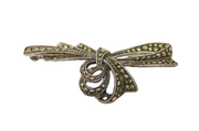 Sterling Silver Art Deco Marcasite Bow Form Brooch Pin Antique c1930's