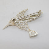 Sterling Silver Hummingbird Brooch Vintage 1989 Birmingham