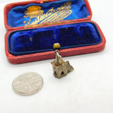 Sterling Silver Revolving Church Wedding Charm Pendant Vintage c1970