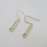 Pair of Sterling Silver Kit Heath Rennie Macintosh Topaz Earrings Vintage c2000