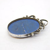 Victorian Sterling Silver Mounted Wedgwood Jasperware Pendant Antique c1840s