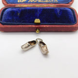 Sterling Silver Little Elf Shoes Charm Pendant Vintage c1970