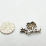 Sterling Silver Matador Bull Fighter Style Charm Pendant Vintage c1970