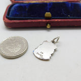 Sterling Silver and Coloured Enamel Travel Shield 'Plymouth' Charm Vintage c1970