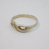 Sterling Silver Studio Style Twist Pattern Dress Ring Vintage c1970 Size L
