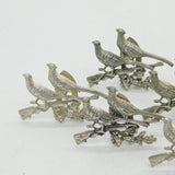 Set of Sterling Silver Pheasant Shooting Interest Place Settings Vintage London