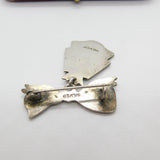Sterling Silver & Enamel HMS Raleigh Training Base Sweetheart Brooch Antique