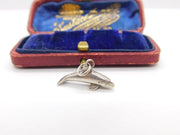 Sterling Silver Leaping Dolphin Charm Pendant Vintage c1970