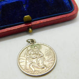 Sterling Silver St Christopher Charm Pendant Vintage c1970