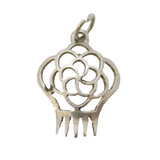 Sterling Silver Hairbrush Comb Charm Pendant Vintage c1970s