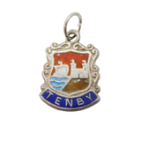 Sterling Silver Enamel Tenby Charm Pendant Vintage c1970s