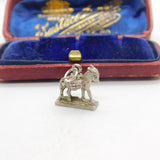 Sterling Silver Walking Donkey Charm Pendant Vintage c1970