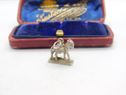 Sterling Silver Walking Donkey Charm Pendant Vintage c1970