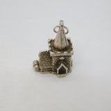 Sterling Silver Opening Church Charm Pendant Vintage c1970s