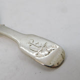 William IV Sterling Silver Crested Tea Caddy Spoon Antique 1835 London