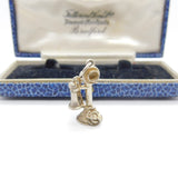 Sterling Silver Traditional Telephone Charm Pendant Vintage c1970