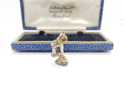 Sterling Silver Traditional Telephone Charm Pendant Vintage c1970