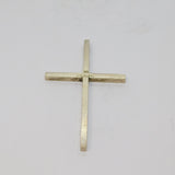 Sterling Silver Large Plain Cross Charm Pendant Vintage c1970