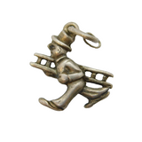 Sterling Silver Man Carrying Ladder Charm Pendant Vintage c1970s